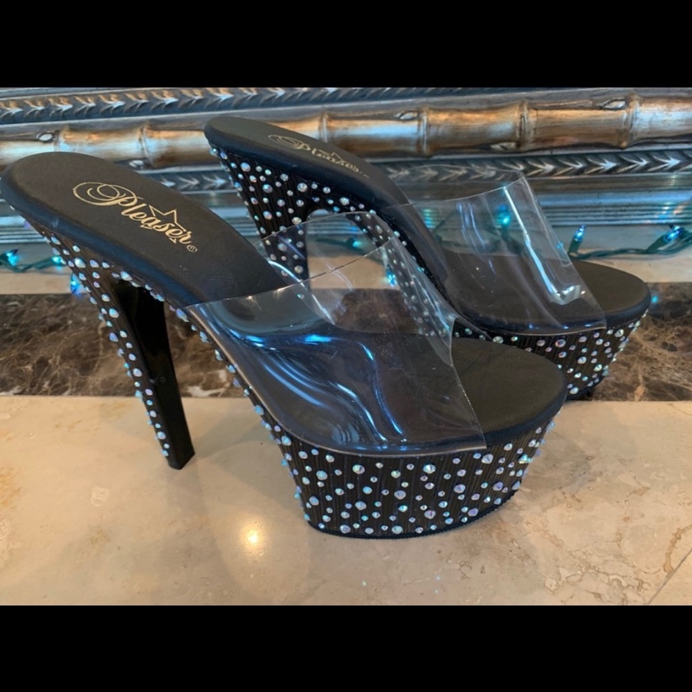 New Rhinestone Pleaser Heels Size 10
